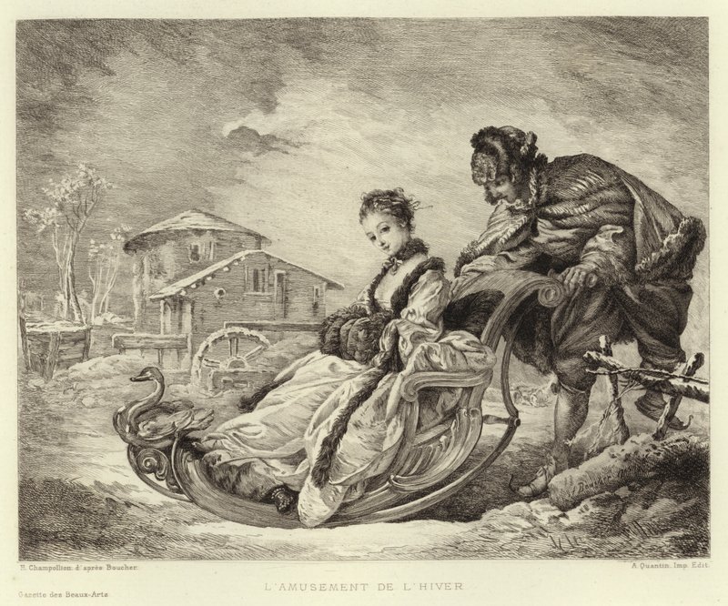 La Diversión del Invierno de Francois (after) Boucher