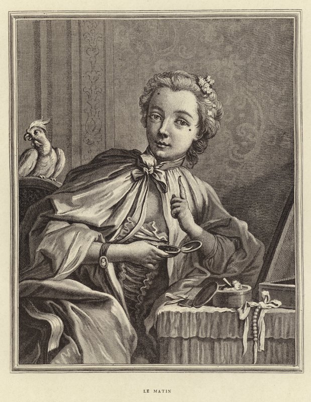 La mañana (grabado) de Francois (after) Boucher