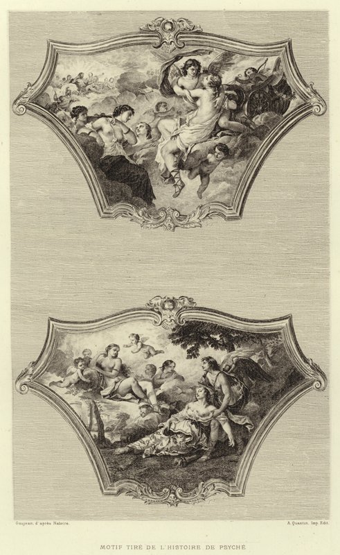 Motivo tomado de la historia de Psique (grabado) de Francois (after) Boucher