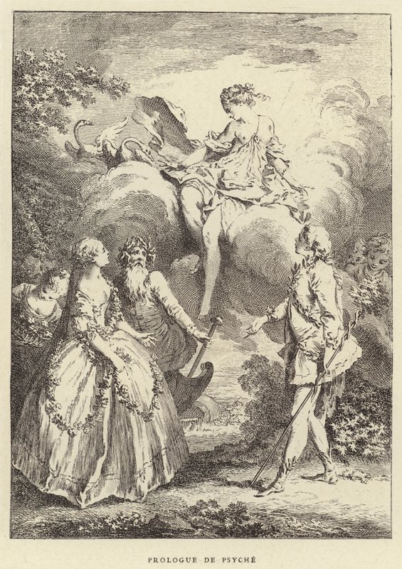 Prólogo de Psique (grabado) de Francois (after) Boucher