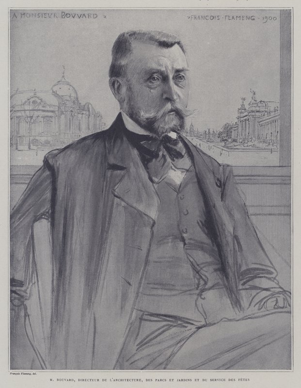 Joseph-Antoine Bouvard, arquitecto y administrador francés de Francois (after) Flameng