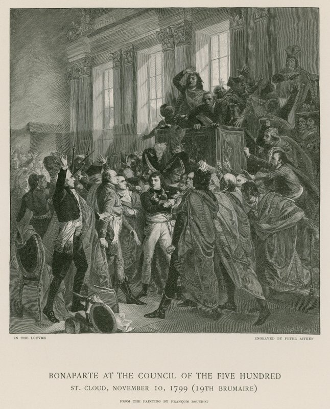 Bonaparte en el Consejo de los Quinientos de Francois Bouchot
