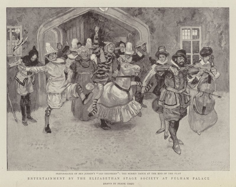 Entretenimiento por la Sociedad de Escena Isabelina en el Palacio de Fulham de Frank Craig