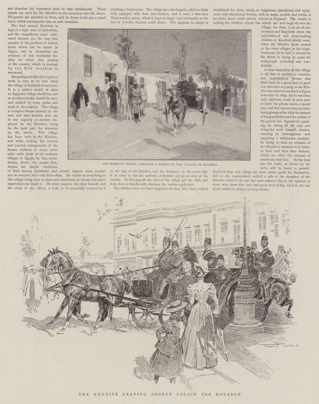 El Jedive saliendo del Palacio Abdeen hacia Koubbeh de Frank Craig
