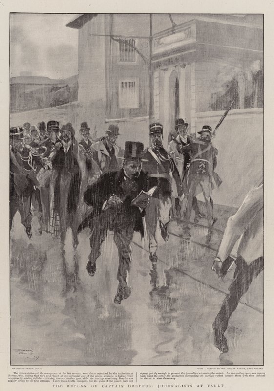 El regreso del Capitán Dreyfus, periodistas en falta de Frank Craig