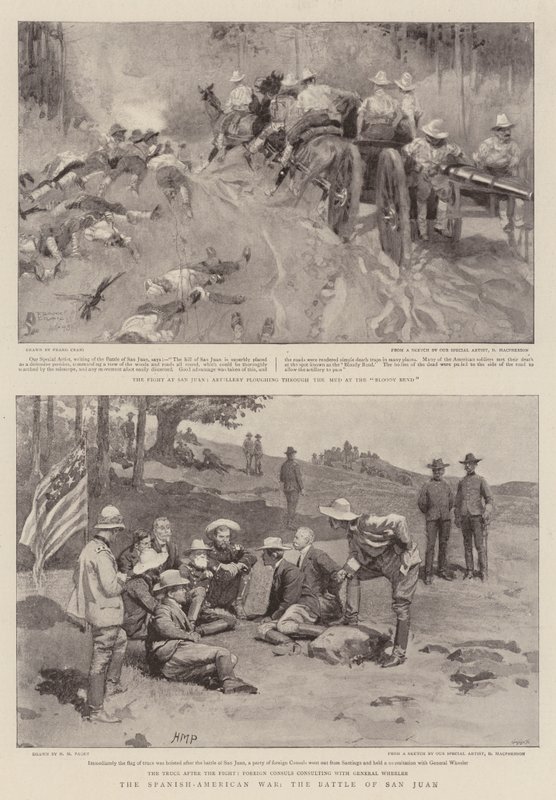 La guerra hispanoamericana, la batalla de San Juan de Frank Craig