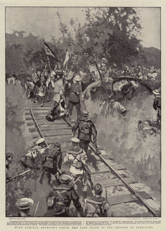 Con la fuerza del almirante Seymour, la última resistencia de los chinos en Lang-Fang de Frank Craig