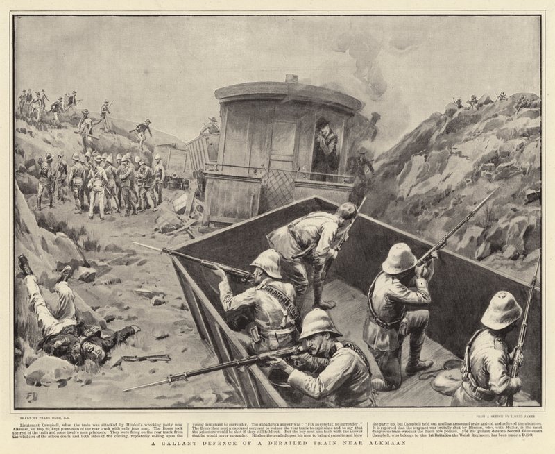 Una Defensa Valiente de un Tren Descarrilado cerca de Alkmaan de Frank Dadd