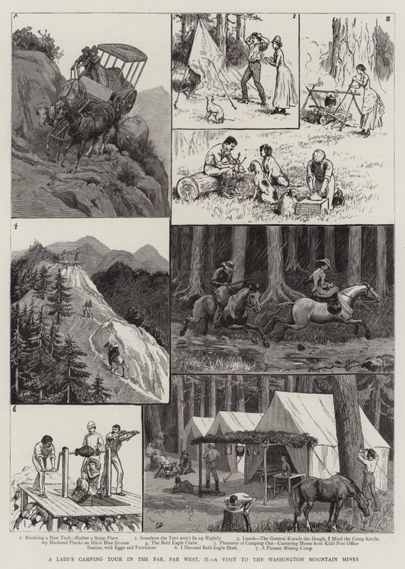 Tour de campamento de una dama en el lejano oeste, II, una visita a las minas de Washington Mountain de Frank Dadd