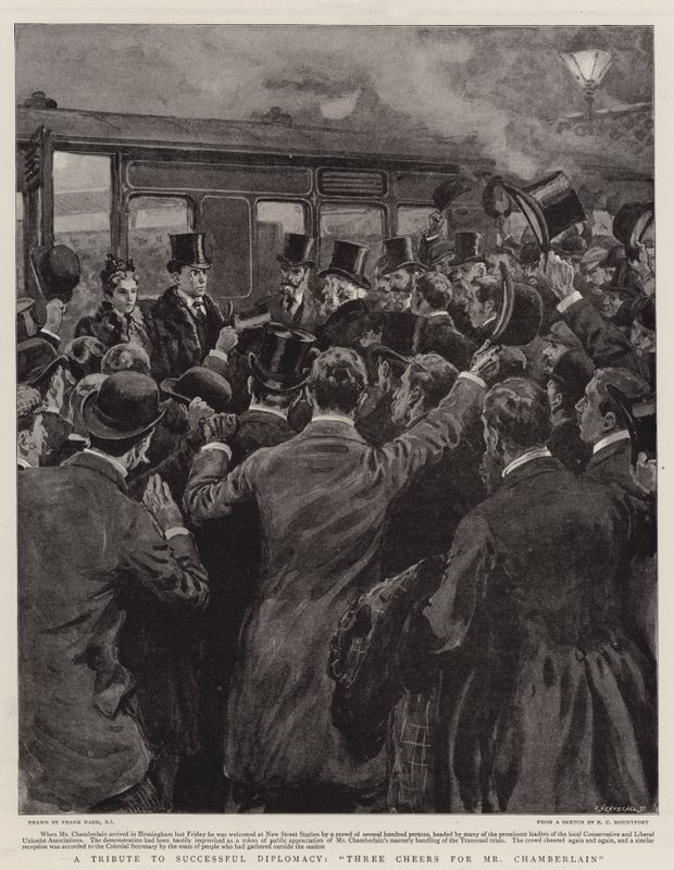 Un tributo a la diplomacia exitosa, Tres hurras por el Sr. Chamberlain de Frank Dadd