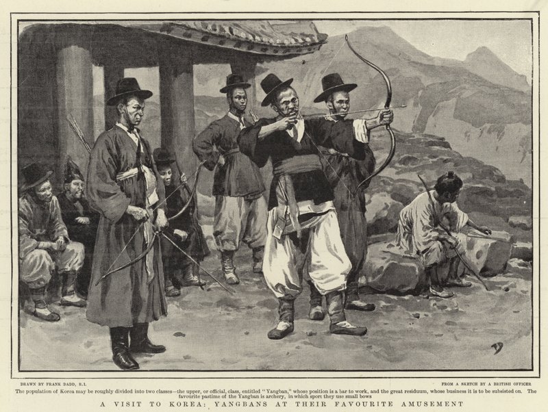 Una visita a Corea, Yangbans en su entretenimiento favorito de Frank Dadd