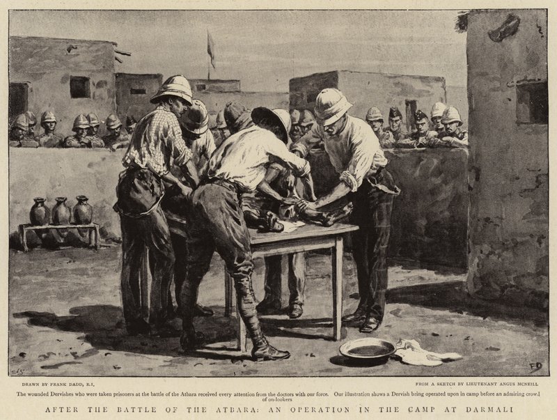 Después de la Batalla de Atbara, una Operación en el Campamento en Darmali de Frank Dadd