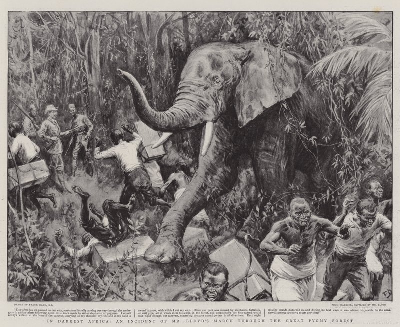 En la África más oscura, un incidente de la marcha del Sr. Lloyd a través del Gran Bosque Pigmeo de Frank Dadd