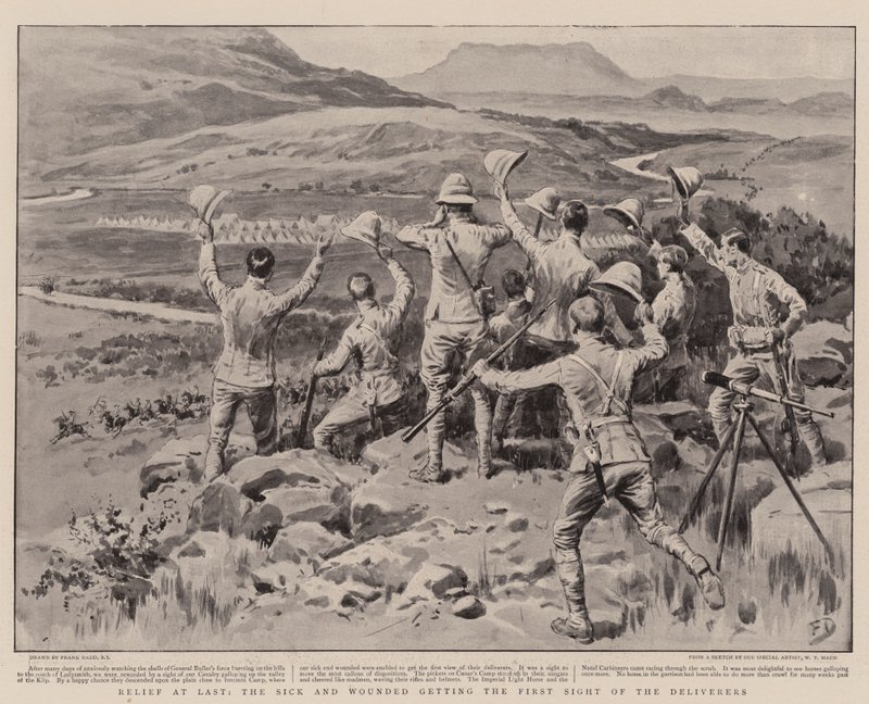 Alivio al fin, los enfermos y heridos viendo por primera vez a los libertadores de Frank Dadd