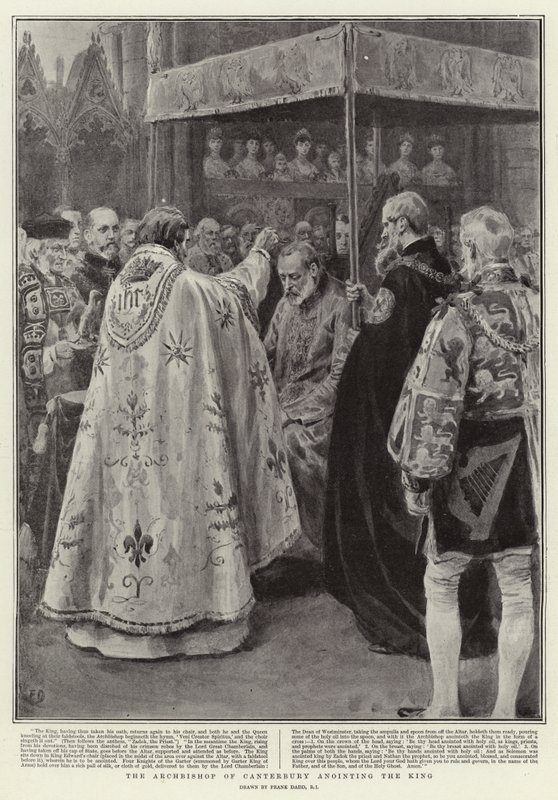 El Arzobispo de Canterbury ungiendo al Rey de Frank Dadd