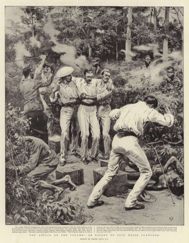 El ataque a la columna, un esfuerzo por salvar al Mayor Crawford de Frank Dadd