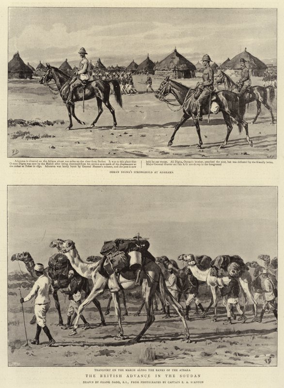 El avance británico en Sudán de Frank Dadd
