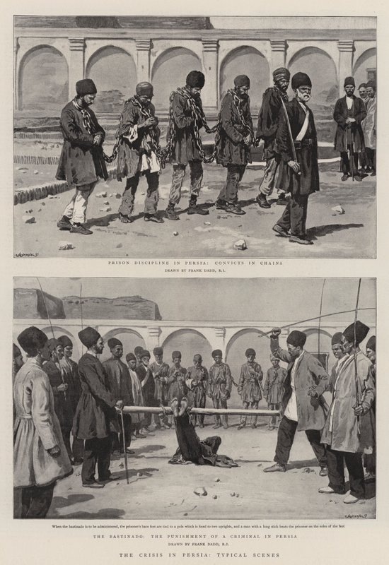 La crisis en Persia, escenas típicas de Frank Dadd