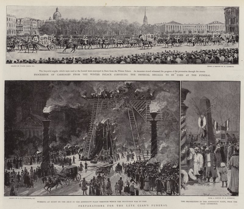 El funeral del zar en San Petersburgo de Frank Dadd