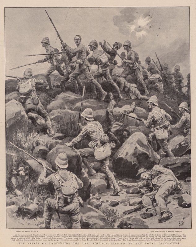 El alivio de Ladysmith, la última posición tomada por los Royal Lancasters de Frank Dadd