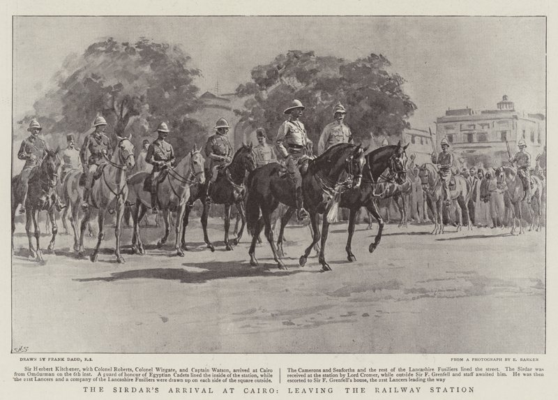 La Llegada del Sirdar a El Cairo, saliendo de la Estación de Ferrocarril de Frank Dadd