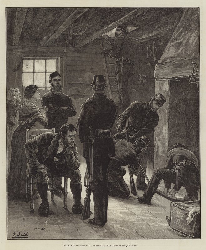 El estado de Irlanda, buscando armas de Frank Dadd