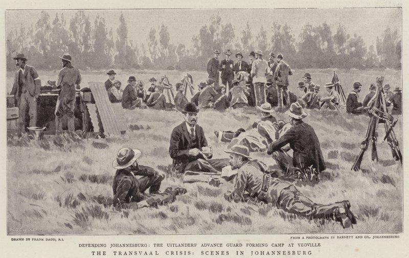 La crisis del Transvaal, escenas en Johannesburgo de Frank Dadd