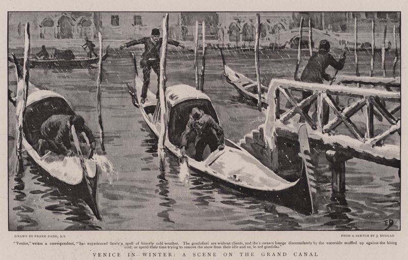 Venecia en invierno, una escena en el Gran Canal de Frank Dadd