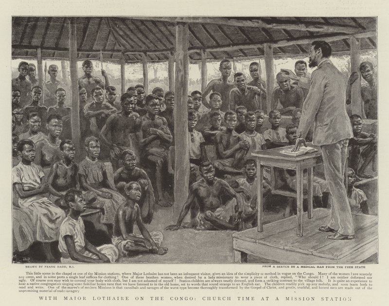 Con el Mayor Lothaire en el Congo, tiempo de iglesia en una estación misionera de Frank Dadd
