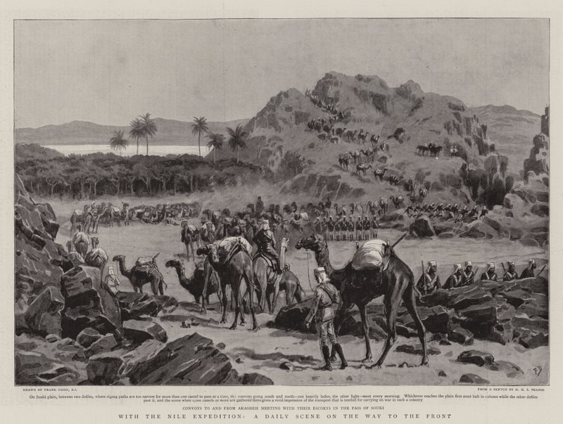Con la expedición del Nilo, una escena diaria en el camino al frente de Frank Dadd