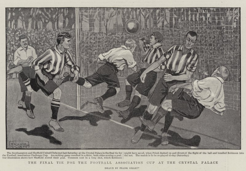 El partido final por la Copa de la Asociación de Fútbol en el Palacio de Cristal de Frank Gillett