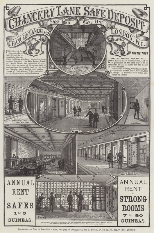Anuncio, Chancery Lane Safe Deposit de Frank Watkins