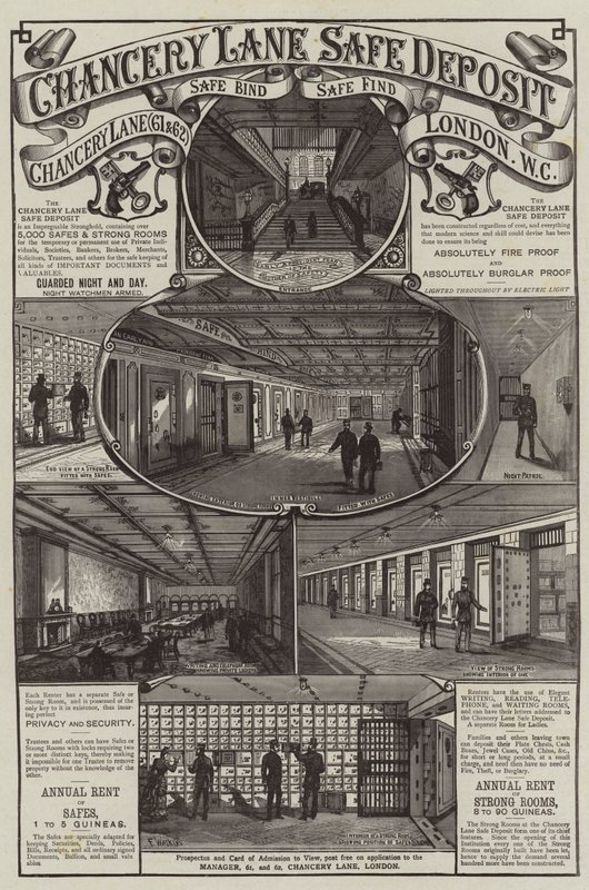 Anuncio, Chancery Lane Safe Deposit de Frank Watkins