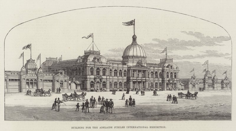Edificio para la Exposición Internacional del Jubileo de Adelaida de Frank Watkins