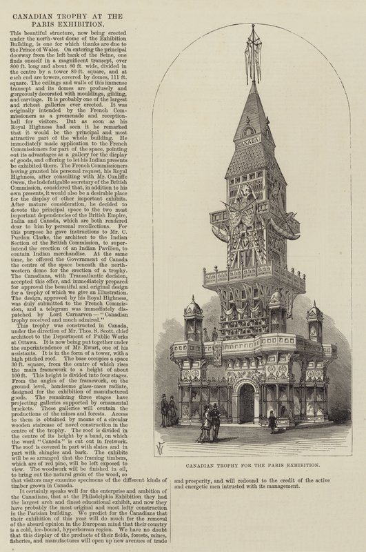 Trofeo canadiense para la Exposición de París de Frank Watkins