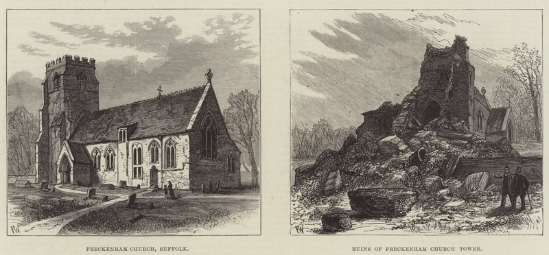 Caída de una torre de iglesia en Suffolk de Frank Watkins
