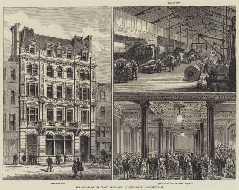 Nuevas oficinas del Daily Telegraph en Fleet-Street de Frank Watkins