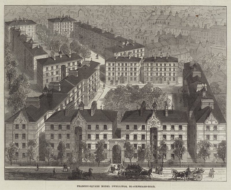 Modelos de viviendas en Peabody-Square, Blackfriars-Road de Frank Watkins