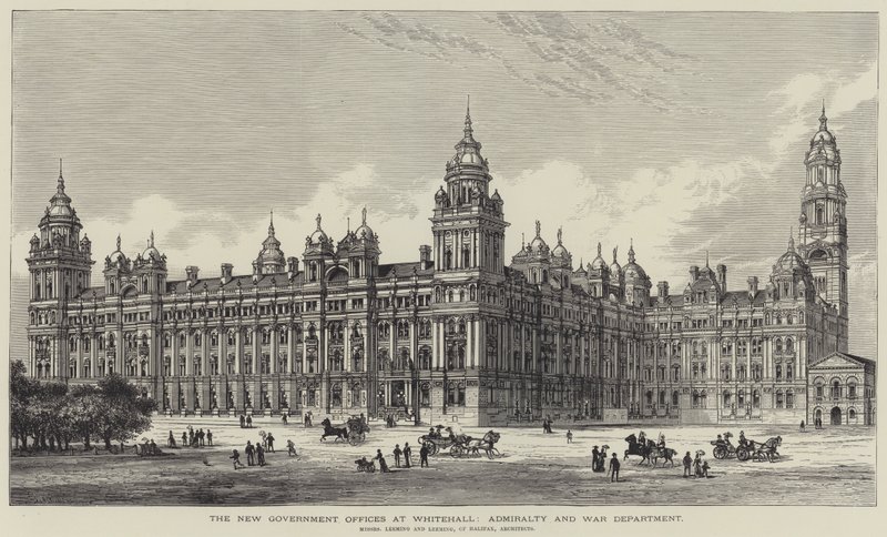 Las Nuevas Oficinas del Gobierno en Whitehall, Departamento de la Armada y de Guerra de Frank Watkins