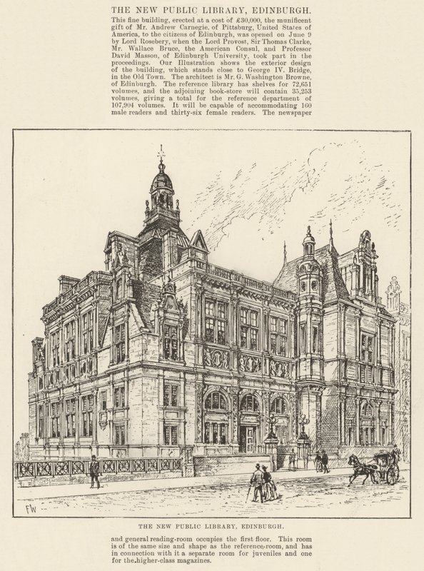 La nueva biblioteca pública, Edimburgo de Frank Watkins