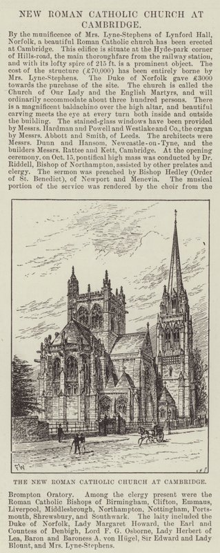 La nueva iglesia católica romana en Cambridge de Frank Watkins