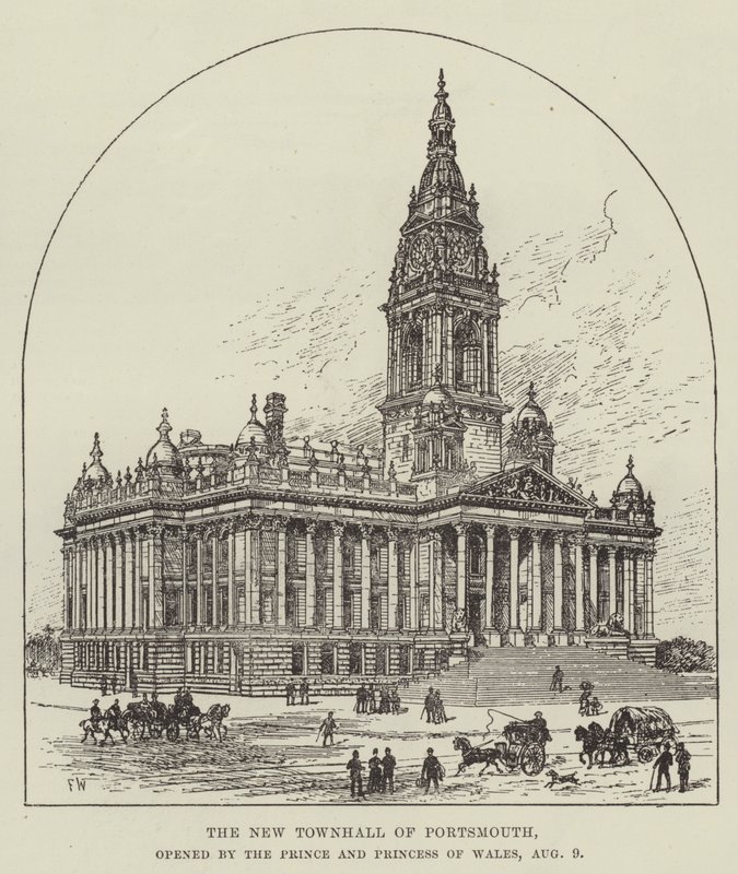 El Nuevo Ayuntamiento de Portsmouth, inaugurado por el Príncipe y la Princesa de Gales, 9 de agosto de Frank Watkins