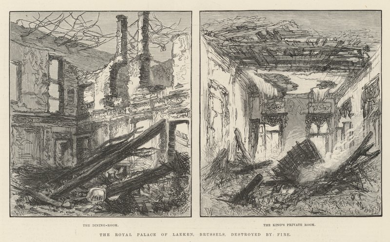 El Palacio Real de Laeken, Bruselas, destruido por el fuego de Frank Watkins
