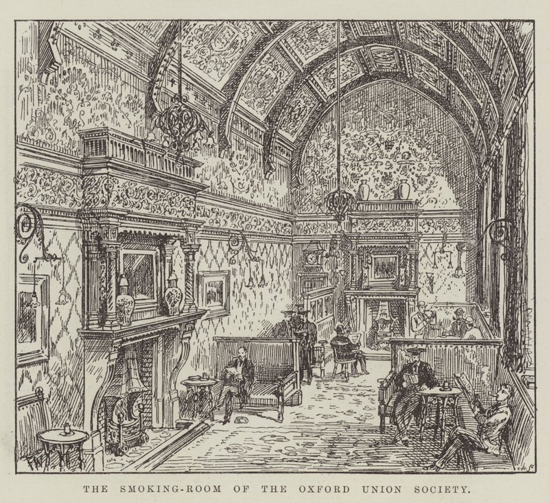 La sala de fumadores de la Sociedad de la Unión de Oxford de Frank Watkins