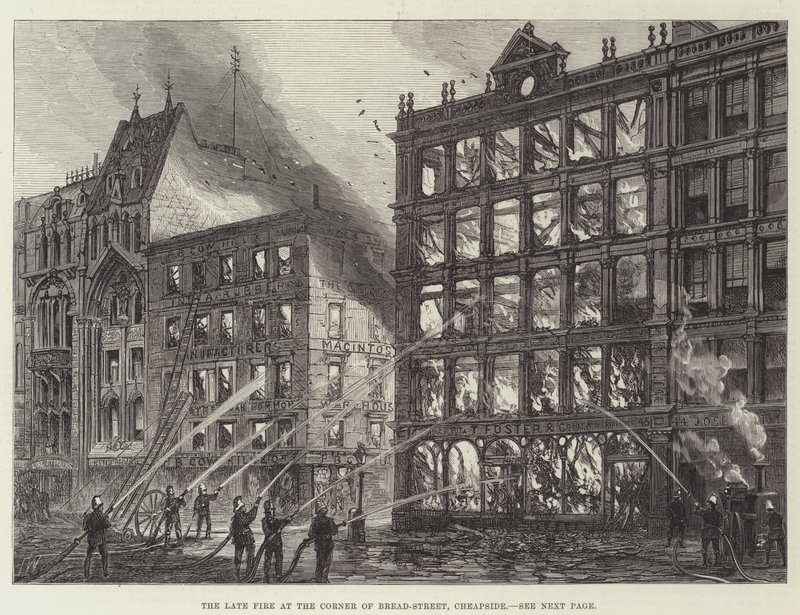 El último incendio en la esquina de Bread-Street, Cheapside de Frank Watkins