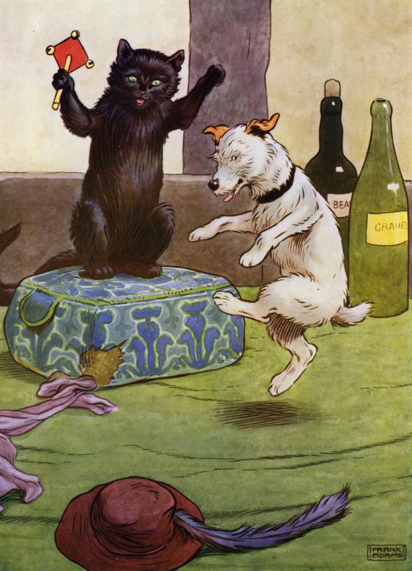 Ilustración para La Vieja Madre Hubbard de Frank Adams