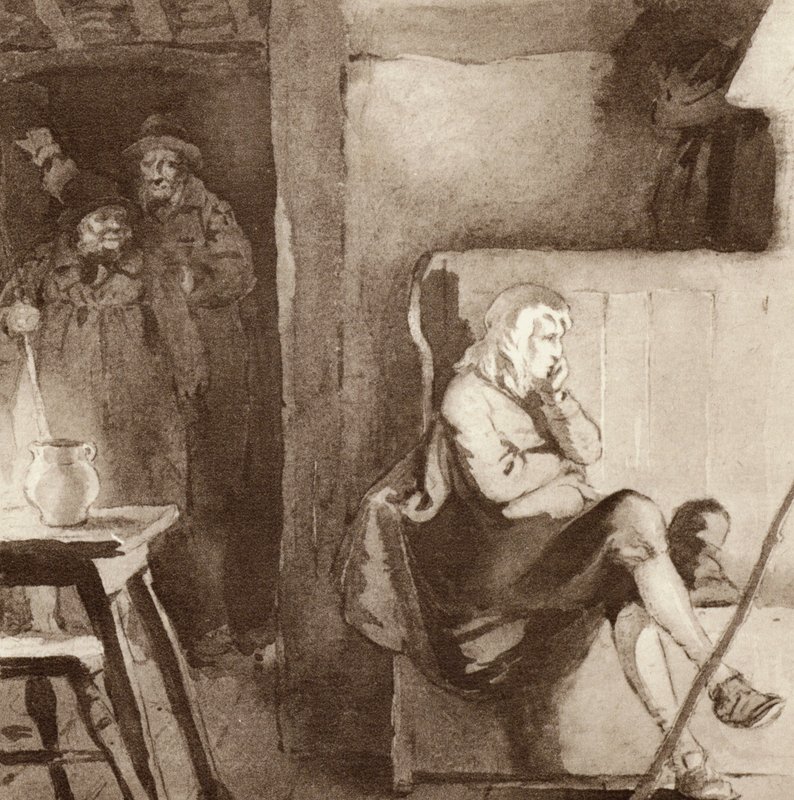 Ilustración para The Scholar-Gipsy de Matthew Arnold (litografia en color) de Frank Adams