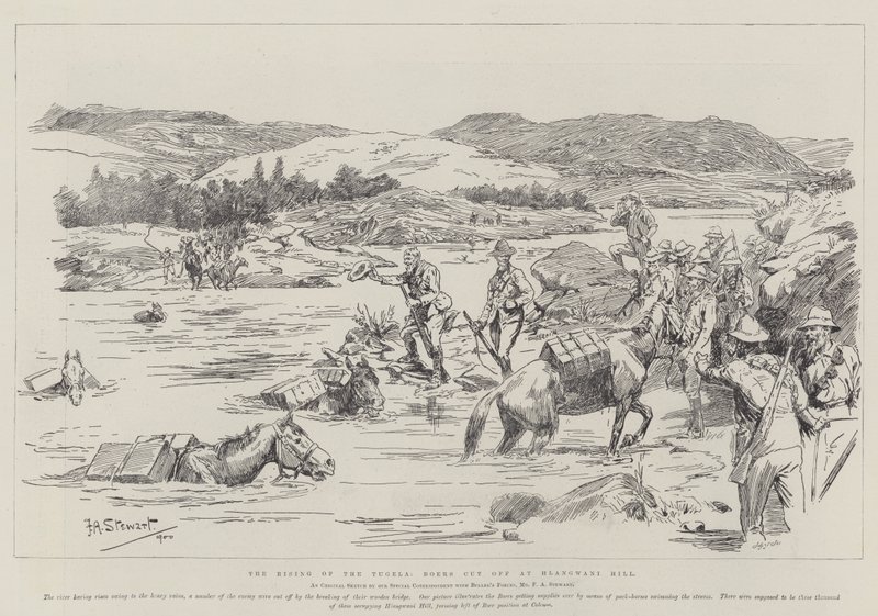 El Levantamiento del Tugela, Boers atrapados en la Colina Hlangwani de Frank Algenon Stewart