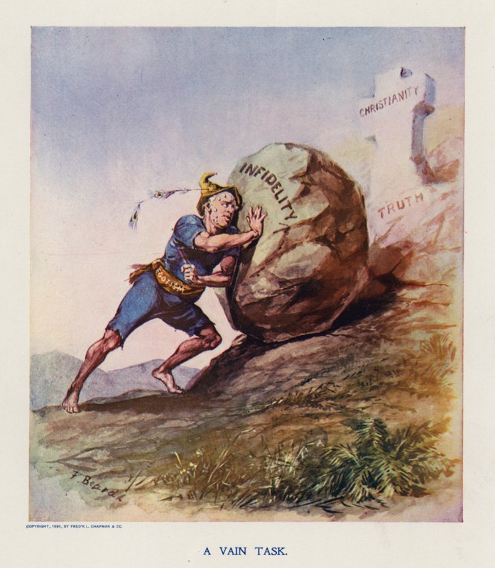 A Vain Task (litografía en color) de Frank Beard