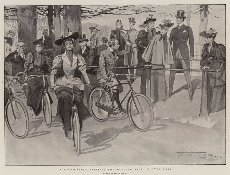 Un pasatiempo de moda, el paseo matutino en Hyde Park de Frank Craig
